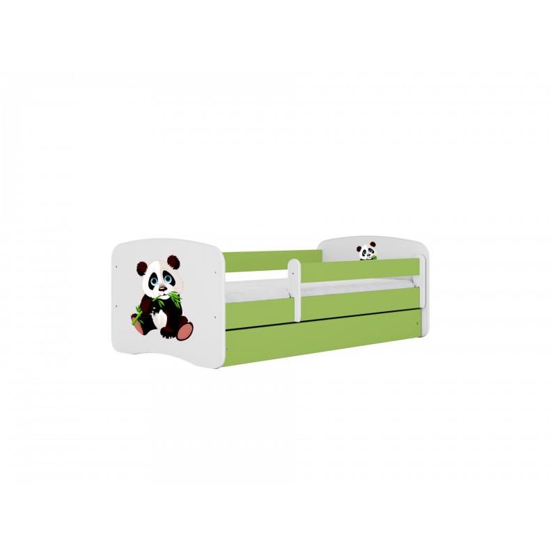 Łóżko babydreams zielone panda 2 bez szuflady materac 160/80 Kocot Kids