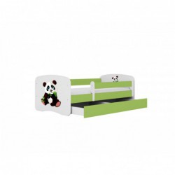 Łóżko babydreams zielone panda 2 bez szuflady materac 180/80 Kocot Kids