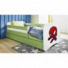 Łóżko babydreams zielone spiderman bez szuflady bez materaca 160/80 Kocot Kids