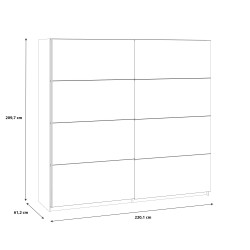 Szafa ubraniowa BELLEVUE RMRS924E1-N09 Forte