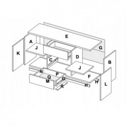 Komoda Asti AS-168-WB MiroMark