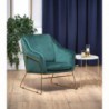 Soft 3 Fotel Wypoczynkowy Złoty Stelaż, Ciemny Zielony Halmar