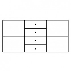 Komoda 2-drzwiowa z 4 szufladami Selene 8 Szynaka