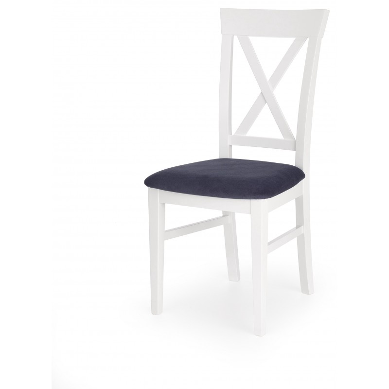 Bergamo Krzesło Biało-Granatowe Halmar