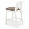 Borys Low Krzesło Barowe Niskie Biały / Tap. Inari 23 Halmar