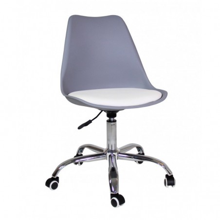 Krzesło Obrotowe Szary + Biała Poduszka Qzy-402C Furnitex