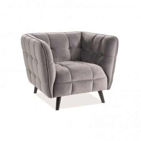 Fotel Castello 1 Velvet Granatowy Bluvel 86 / Wenge Signal Meble