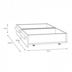Szuflada Do Łóżka Surfinio Szary (A06)/Szary (Mfc/A11) Forte