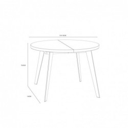 Stół Rozkładany Tables Biały (120) TBLT7001-120-904 Forte