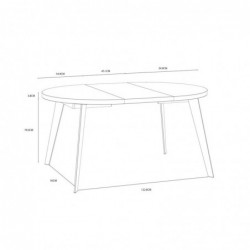 Stół Rozkładany Tables Czarny (Mfc/Z13M) TBLT7001-Z13M-904 Forte