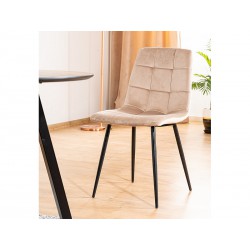 Krzesło Mila velvet czarny stelaż  Signal Meble