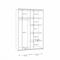 Szafa OZZULA OZLS722X10-120 Forte