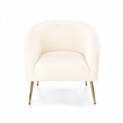Fotel wypoczynkowy GRIFON kremowy / złoty Halmar