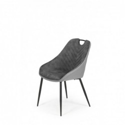 Krzesło metalowe K412 ciemny popielaty / jasny popielaty Halmar