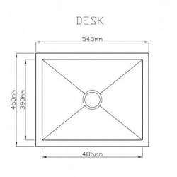 DESK zlewozmywak granitowy biały Halmar