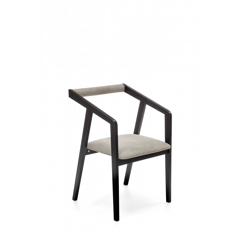 Krzesło drewniane AZUL czarny / tap. popiel Halmar