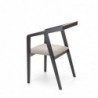 Krzesło drewniane AZUL czarny / tap. popiel Halmar