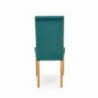 Krzesło drewniane DIEGO 3 dąb miodowy / tap. velvet pikowany Pasy - MONOLITH 37 (ciemny zielony) Halmar