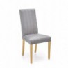Krzesło drewniane DIEGO 3 dąb miodowy / tap. velvet pikowany Pasy - MONOLITH 85 (jasny popiel) Halmar