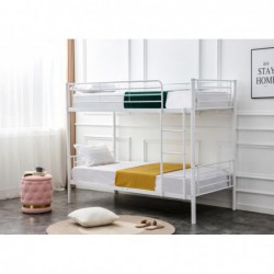 BUNKY łóżko piętrowe / opcja dwóch łóżek pojedynczych 90, biały Halmar