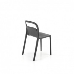 K490 krzesło plastik czarny Halmar