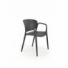 K491 krzesło plastik czarny Halmar