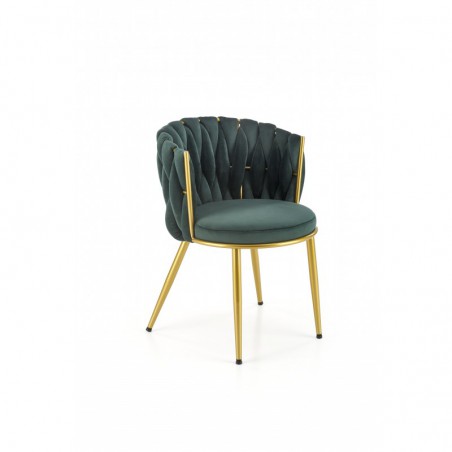 K517 krzesło ciemny zielony / złoty Halmar