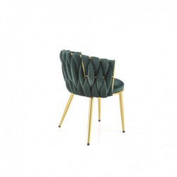 K517 krzesło ciemny zielony / złoty Halmar