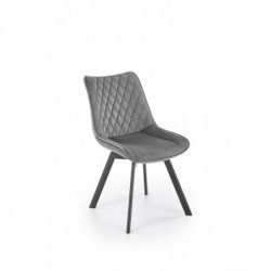 K520 krzesło nogi - czarne, siedzisko - ciemny popiel Halmar