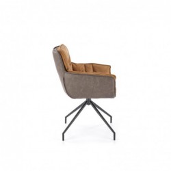 K523 krzesło brązowy / ciemny brąz Halmar