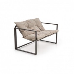 SHARK zestaw ogrodowy sofa, fotel 2x, ława, czarny / cappuccino Halmar