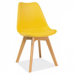 Krzesło Kris żółte/buk Signal Meble