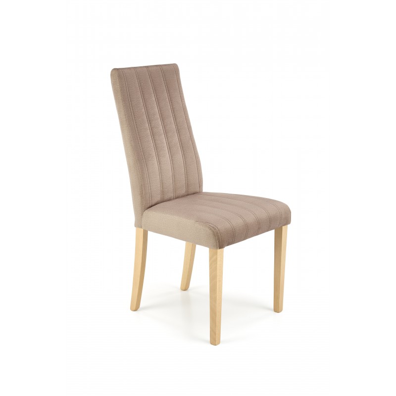 DIEGO 3 krzesło dąb miodowy / tap. velvet pikowany Pasy - MONOLITH 09 (beżowy) Halmar