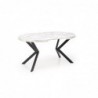 PERONI stół rozkładany biały marmur - czarny Halmar