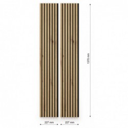 Panel ścienny AURIS 2x137 cm lamele MDF dekor dąb BIM