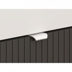 Łóżko Torino 11 Biały alpejski/grafit mat/panele tapicerowane ML Meble