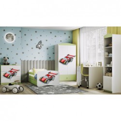 Komoda babydreams zielona auto wyścigowe Kocot Kids