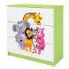 Komoda babydreams zielona zoo Kocot Kids