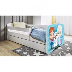 Łóżko babydreams białe kraina lodu bez szuflady materac 180/80 Kocot Kids