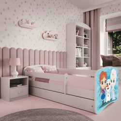 Łóżko babydreams białe kraina lodu z szufladą materac 140/70 Kocot Kids