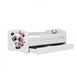 Łóżko babydreams białe panda bez szuflady materac 160/80 Kocot Kids