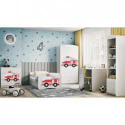 Łóżko babydreams białe straż pożarna bez szuflady materac 160/80 Kocot Kids