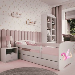 Łóżko babydreams białe wróżka ze skrzydełkami bez szuflady bez materaca 180/80 Kocot Kids