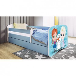 Łóżko babydreams niebieskie kraina lodu z szufladą materac 160/80 Kocot Kids