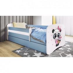 Łóżko babydreams niebieskie panda z szufladą materac 160/80 Kocot Kids