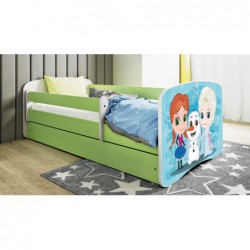 Łóżko babydreams zielone kraina lodu z szufladą materac 160/80 Kocot Kids